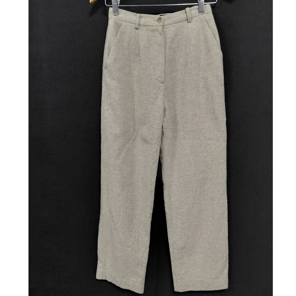 Avantgarde Wool Pants Beige Solid Classic 100% Wool Women Size 4